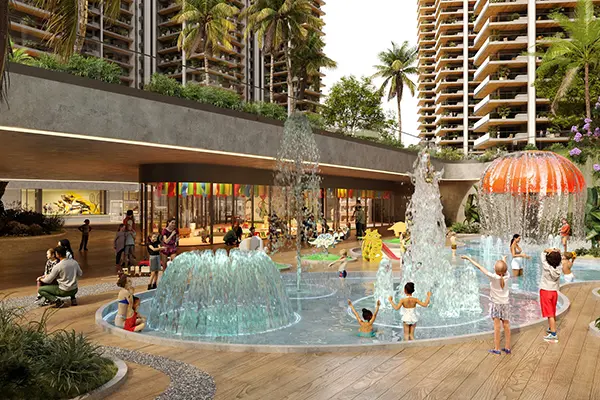 splash pad area